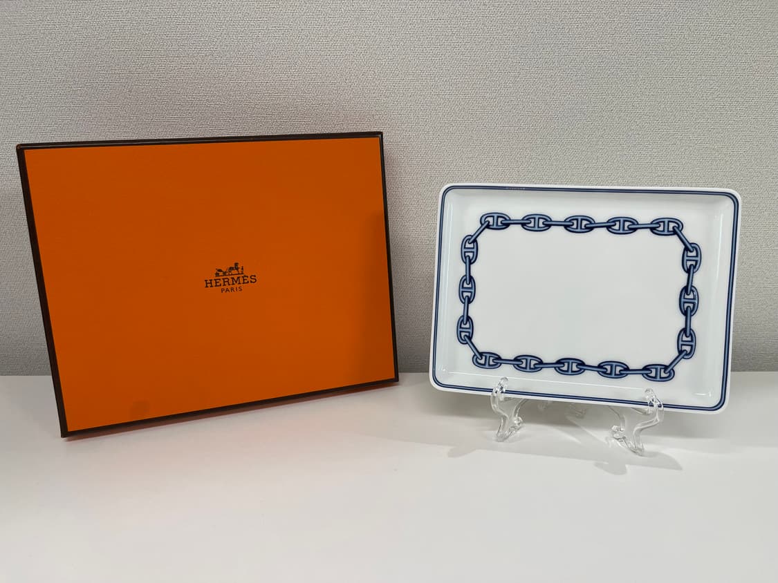 에르메스 샹달 블루 스퀘어 플레이트 1P HERMES 상품이미지1