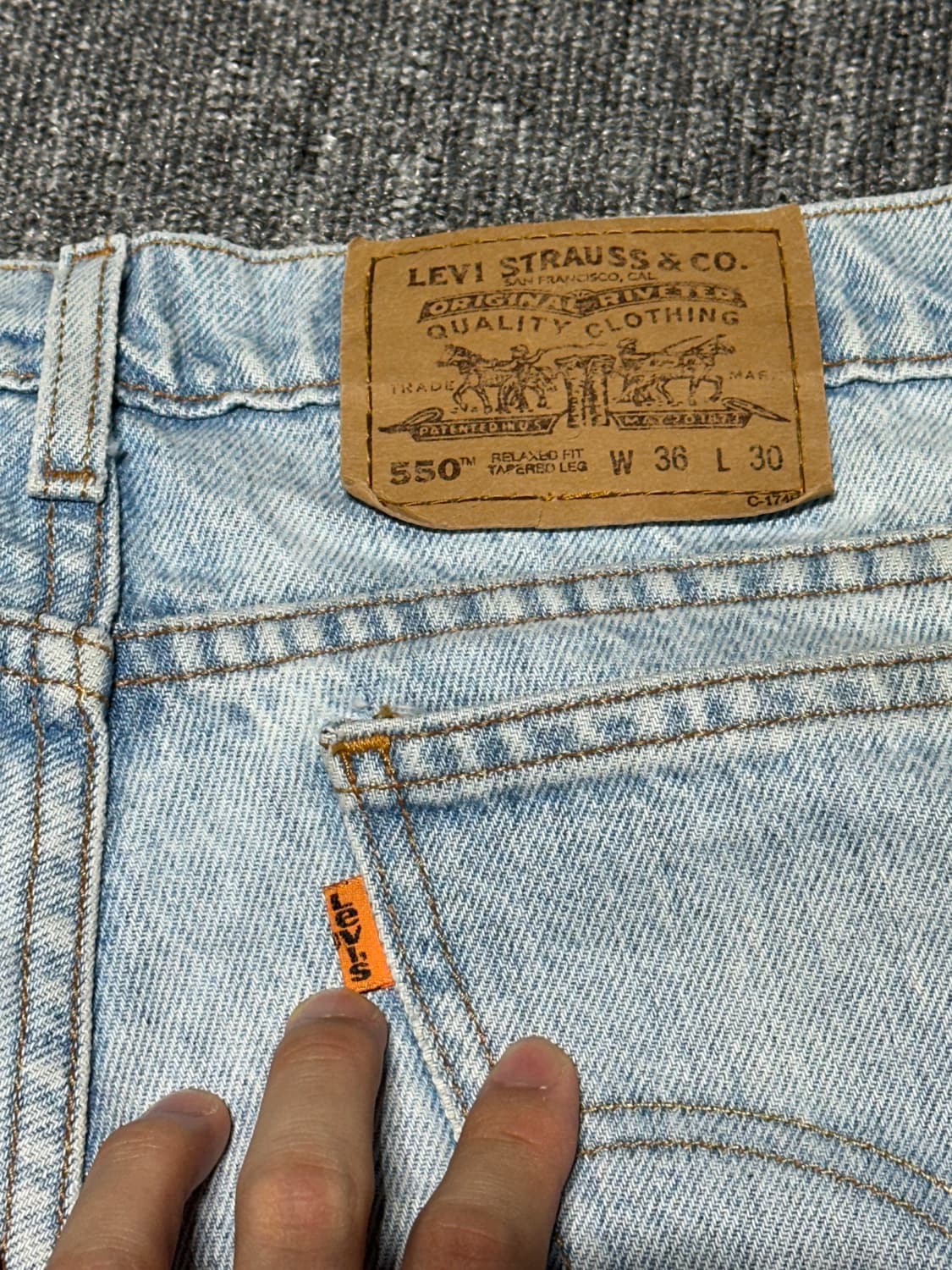 96‘s 리바이스 오렌지탭 550 W36 L30 상품이미지2