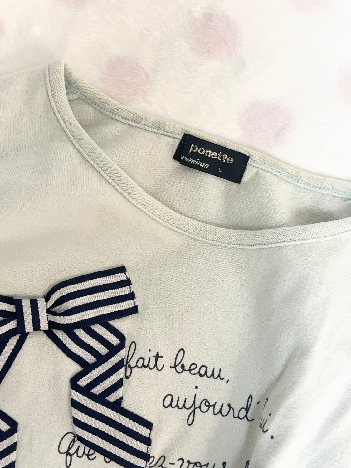 Pomponette 폼포넷 리본 발레 티셔츠 히메갸루라떼갸루조지후쿠 상품이미지3