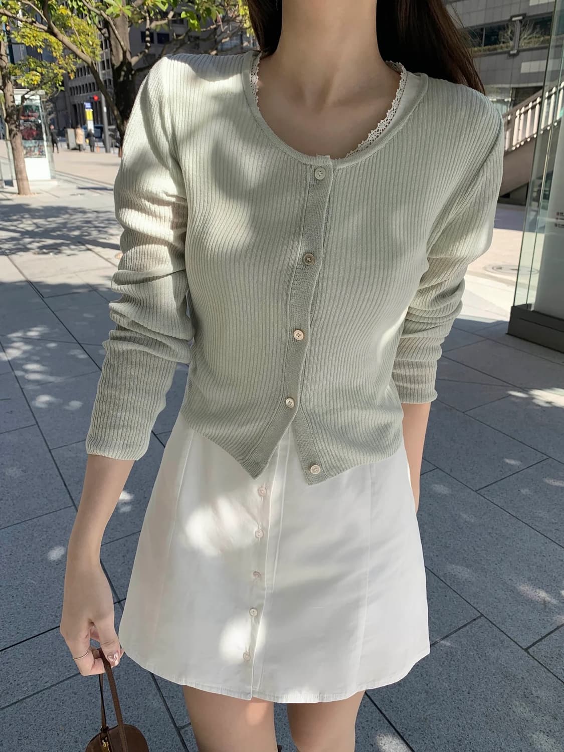 제니오 소프트글로우 가디건 민트 상품이미지1