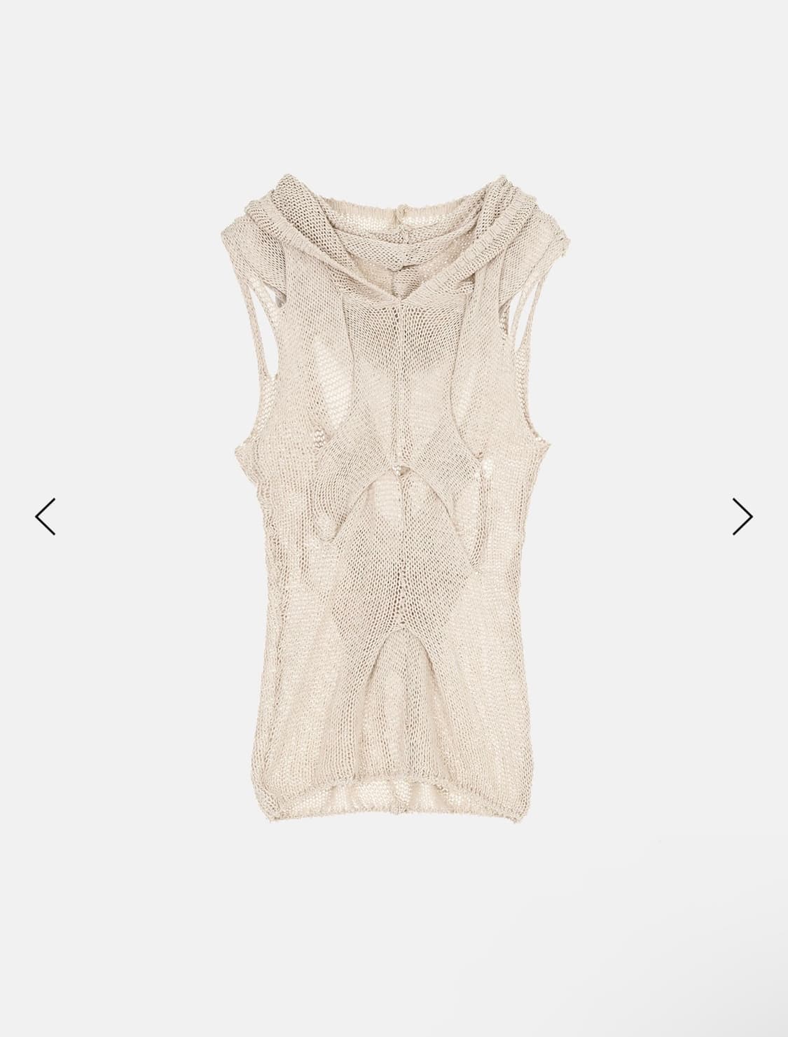 나체 OUT IN KNITTED SLEEVELESS DUSTY BEIGE 상품이미지3