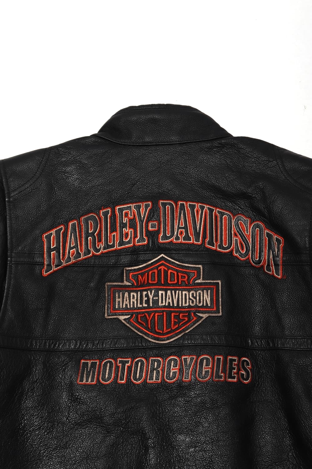 HARLEY DAVIDSON 레터링 자수 바이크 레더 재킷 size M 상품이미지10