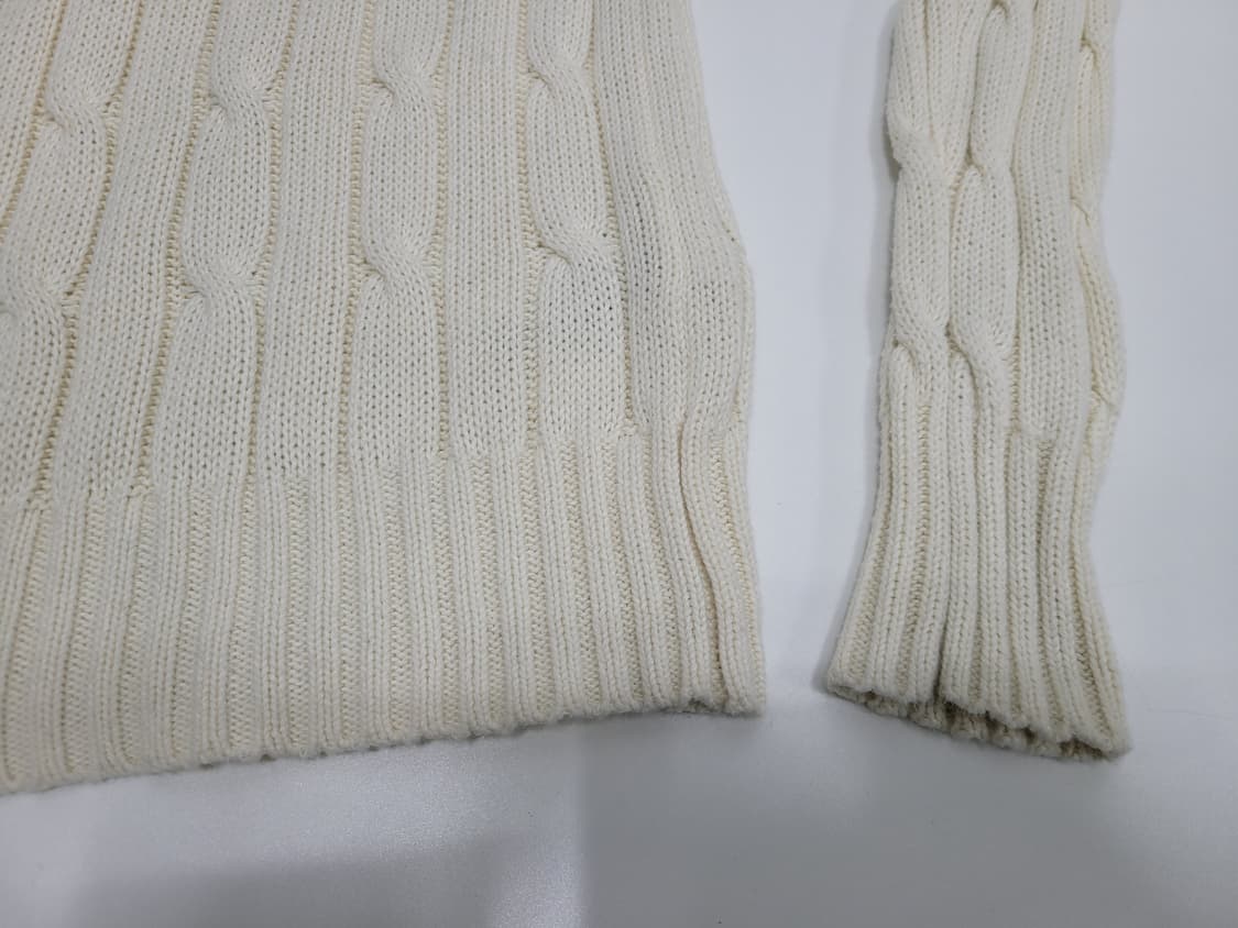 POLO 폴로 랄프로렌 브이넥 케이블 니트 스웨트 / 여 S 아이보리
 상품이미지5