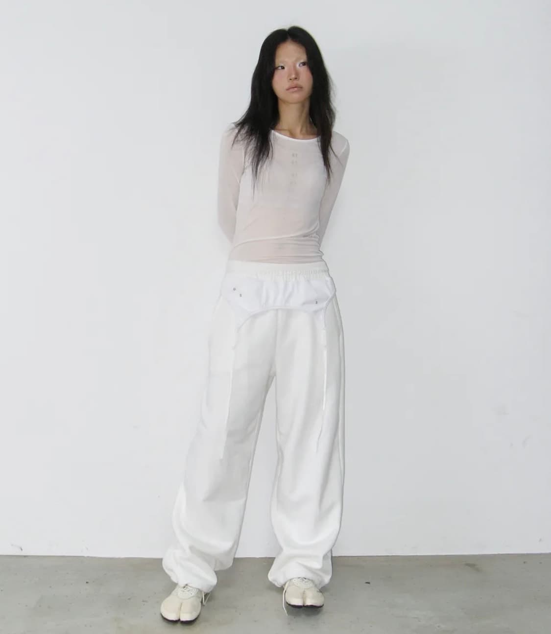 41PRAY 사일프레이 레이어드 스웻 팬츠 트레이닝 츄리닝 조거 와이드 상품이미지3