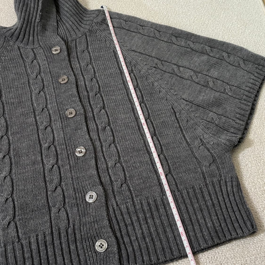 일본빈티지 그레이 니트케이프 상품이미지6