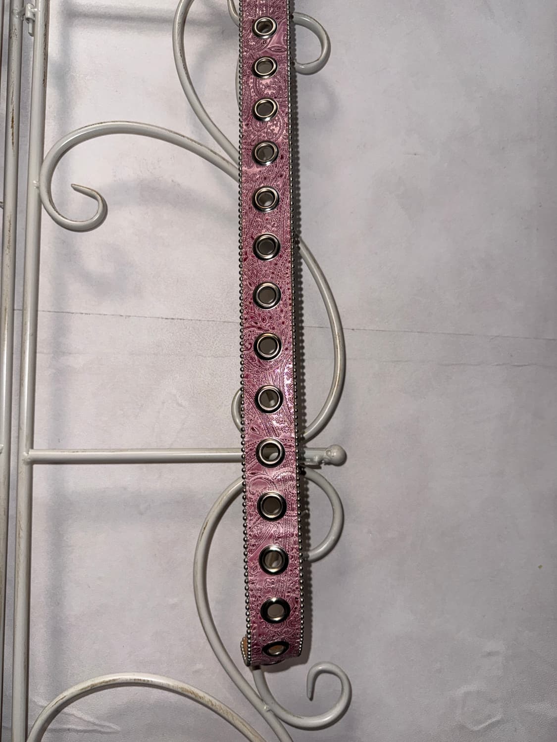 Pink ethnic paisley pattern punching 벨트 상품이미지7