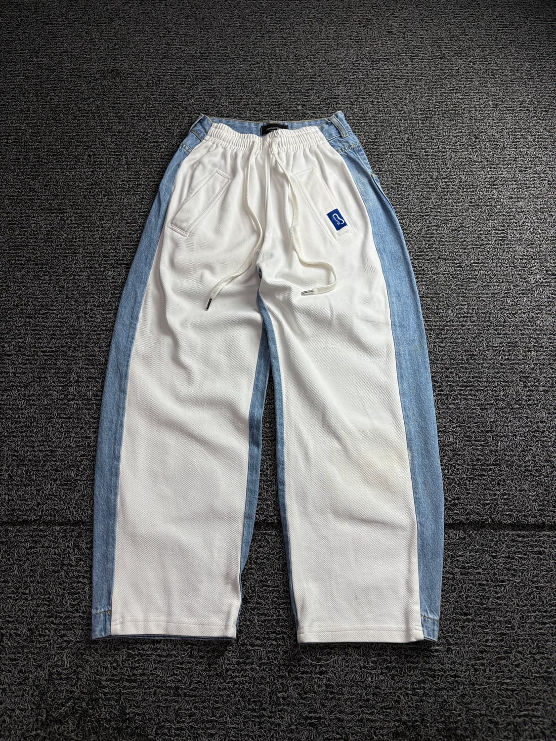 빈티지 데님 스웻 믹스업 와이드 팬츠 4048 상품이미지2