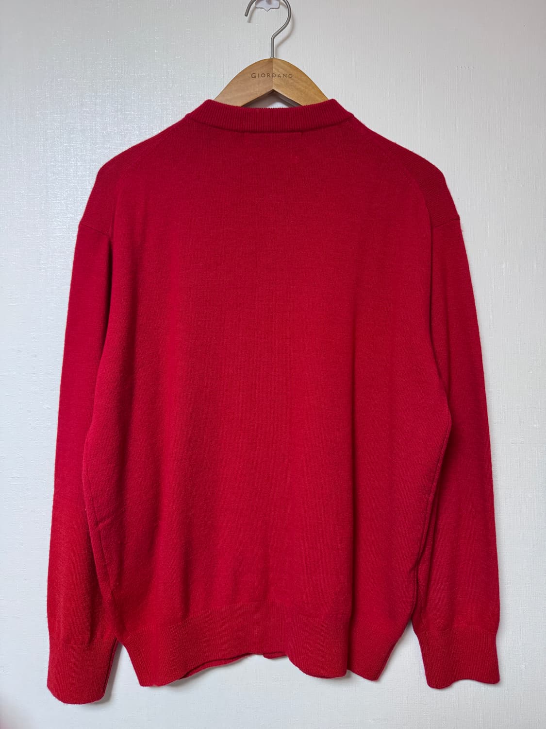 브라운야드 라운드 가디건 레드 4사이즈 상품이미지3