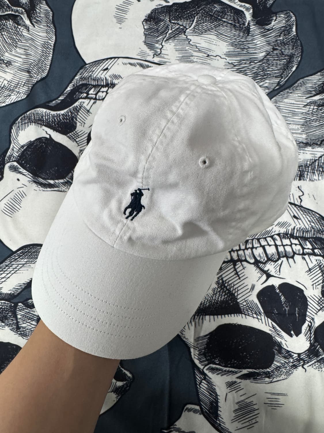 큐알신형 폴로랄프로렌 화이트 볼캡모자 상품이미지1