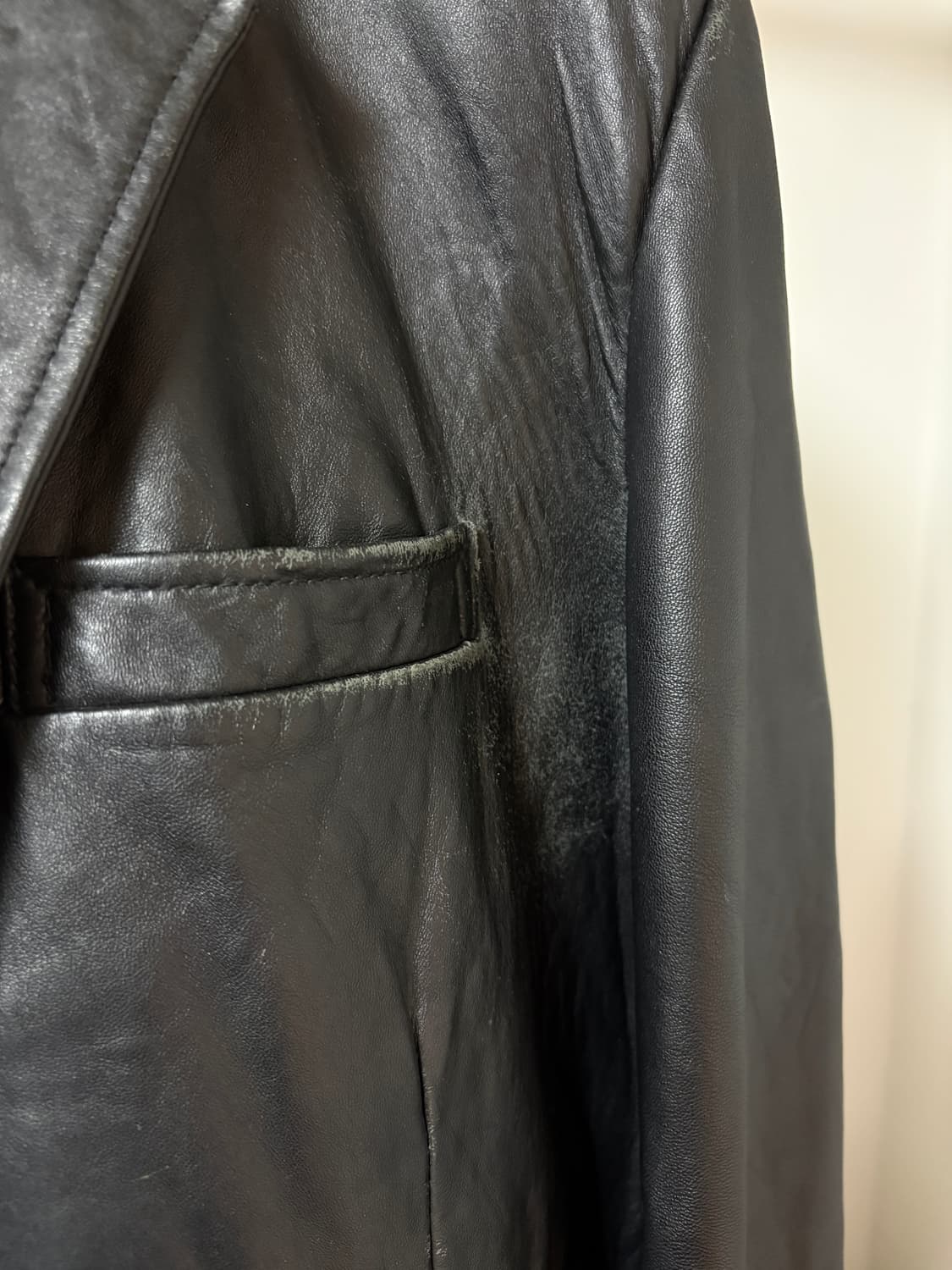 램스킨 레더 블레이저 자켓 상품이미지5