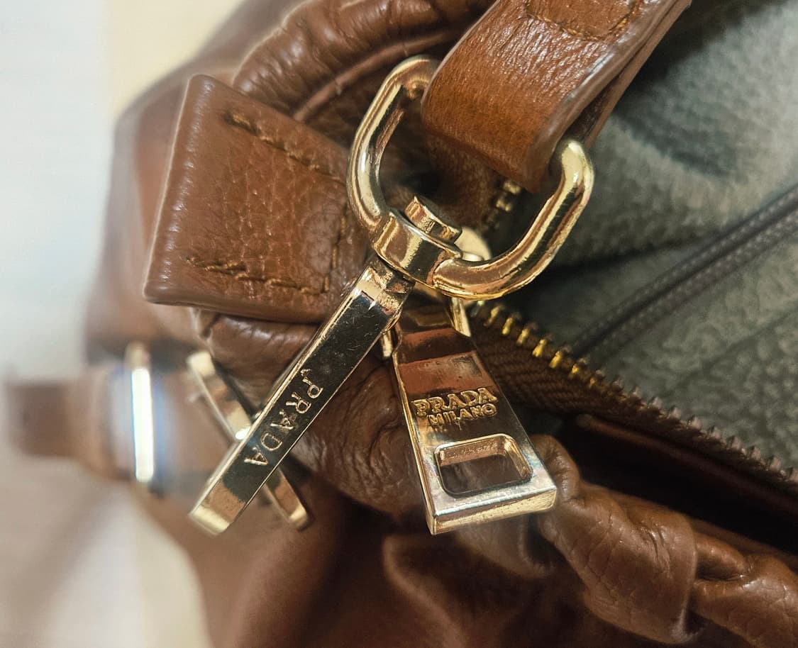 프라다 브라운 양가죽 토트&크로스백 정품 상품이미지8