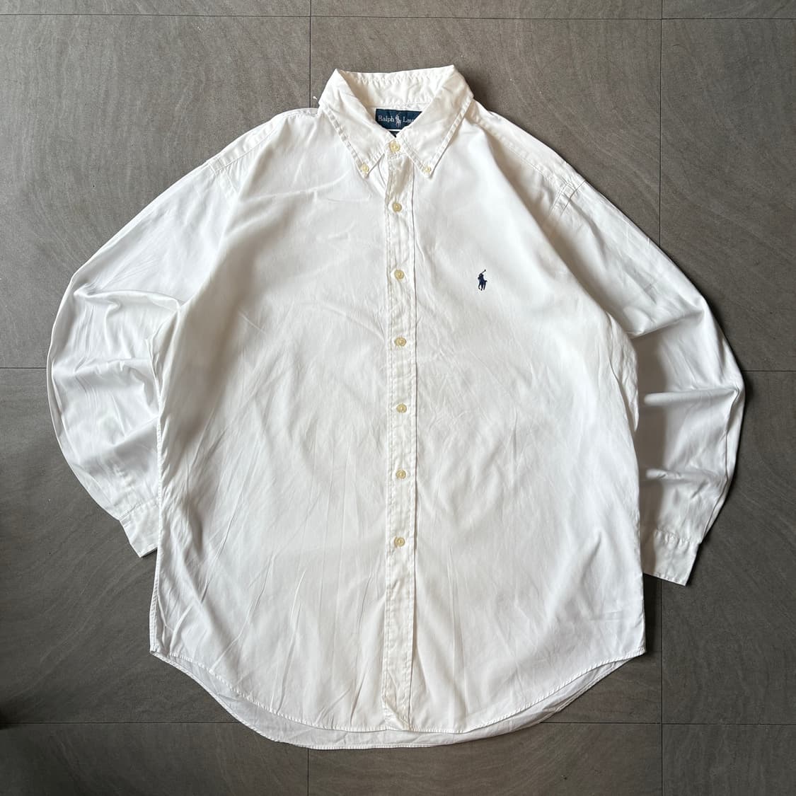 폴로 정품 화이트 클래식 포니 로고 옥스포드 셔츠 상품이미지1