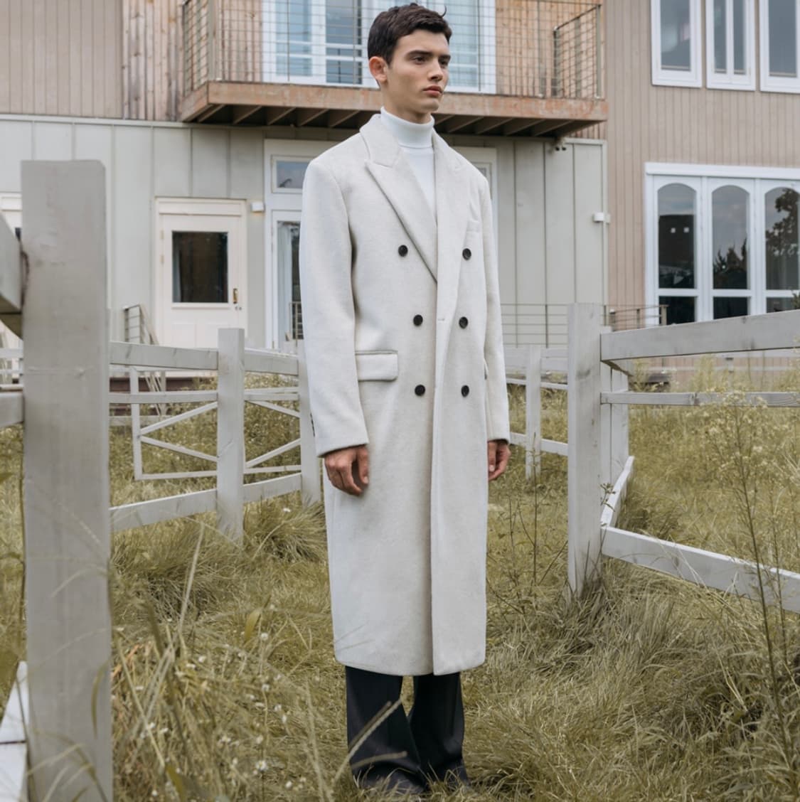 데꼬로소 테일러드 롱코트 Oatmeal 상품이미지2