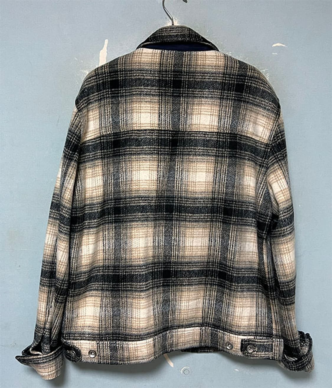 ZARA 자라 모직자켓 트러커 새상품 추동 체크 L 100 상품이미지2