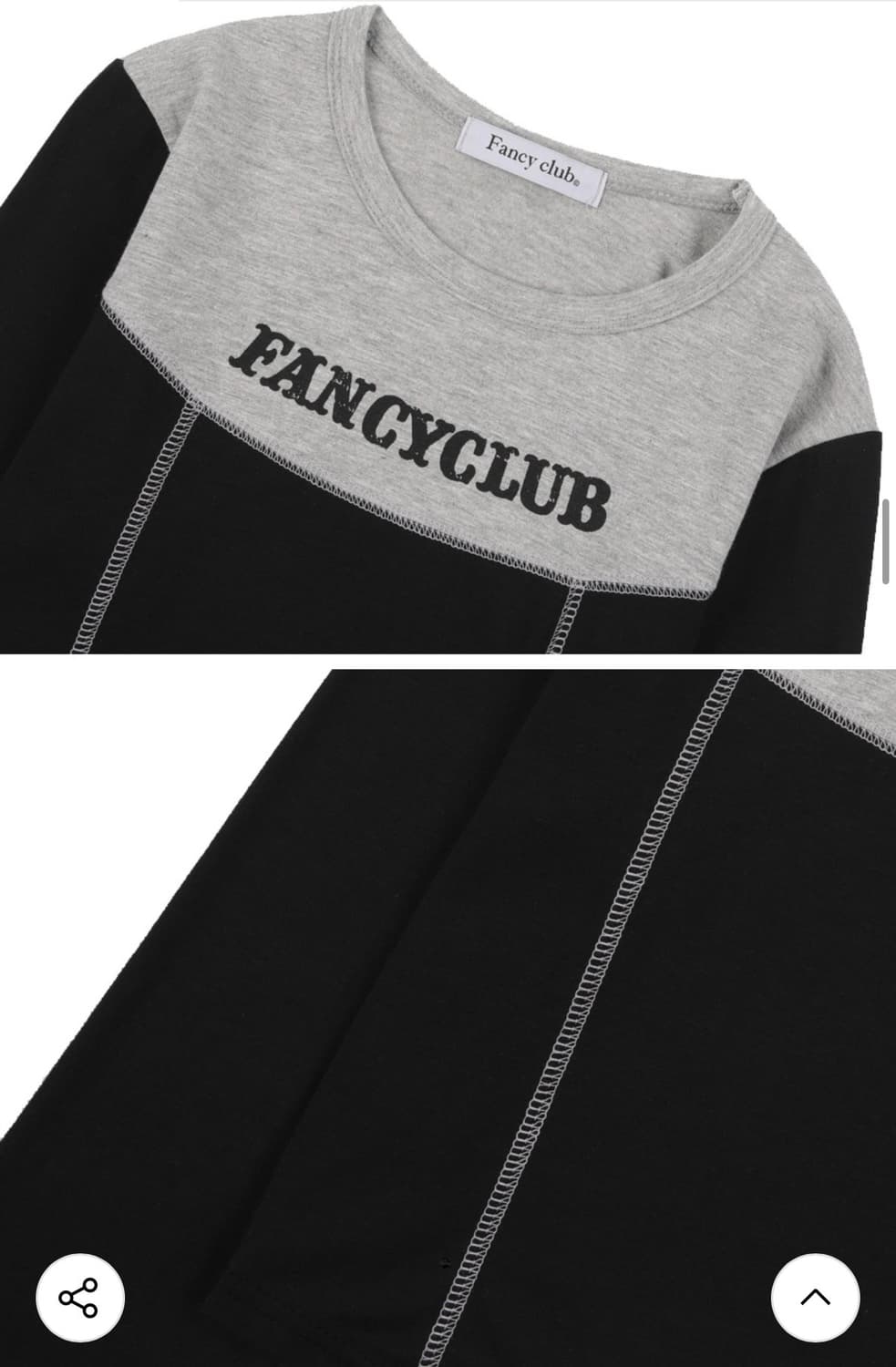 터닝 클래식 스티치 크롭티 상품이미지3