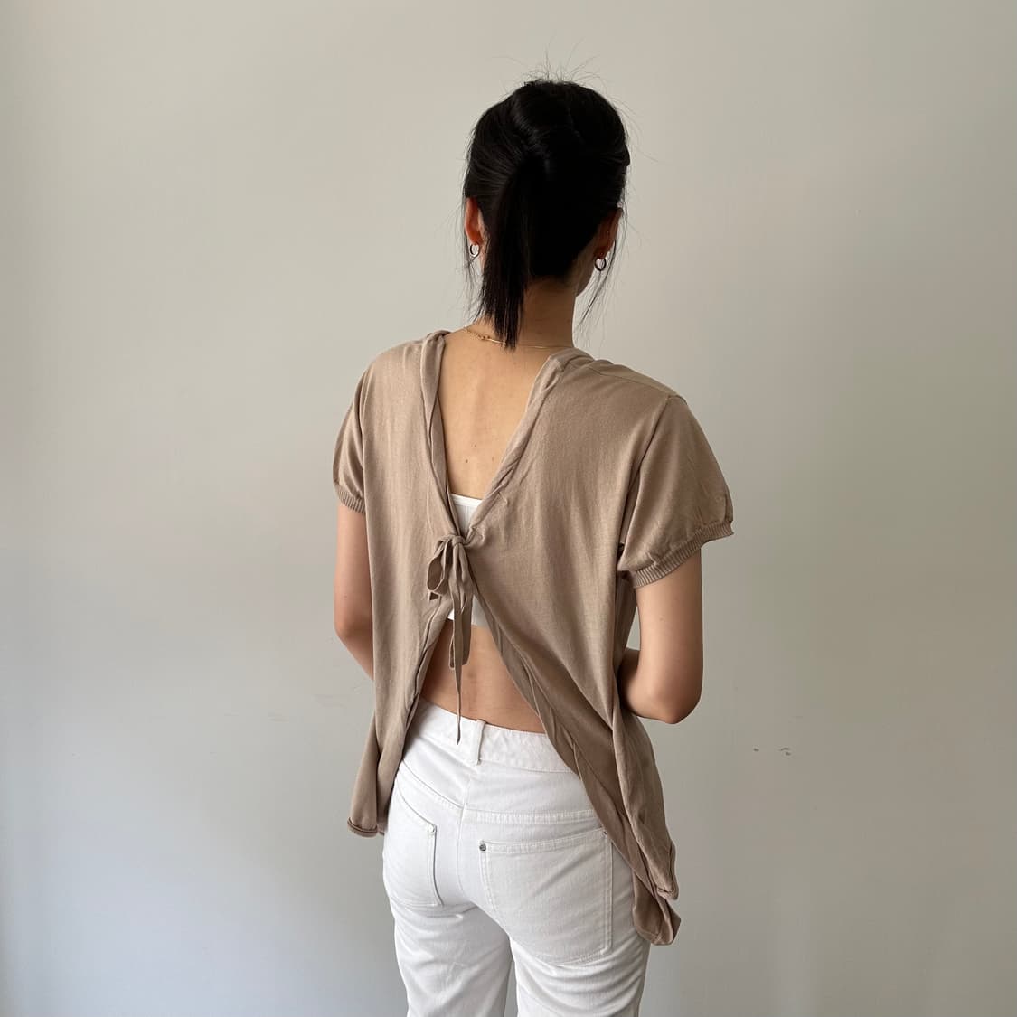 버버리 블루라벨 burberry 리본 반팔 니트 상품이미지2