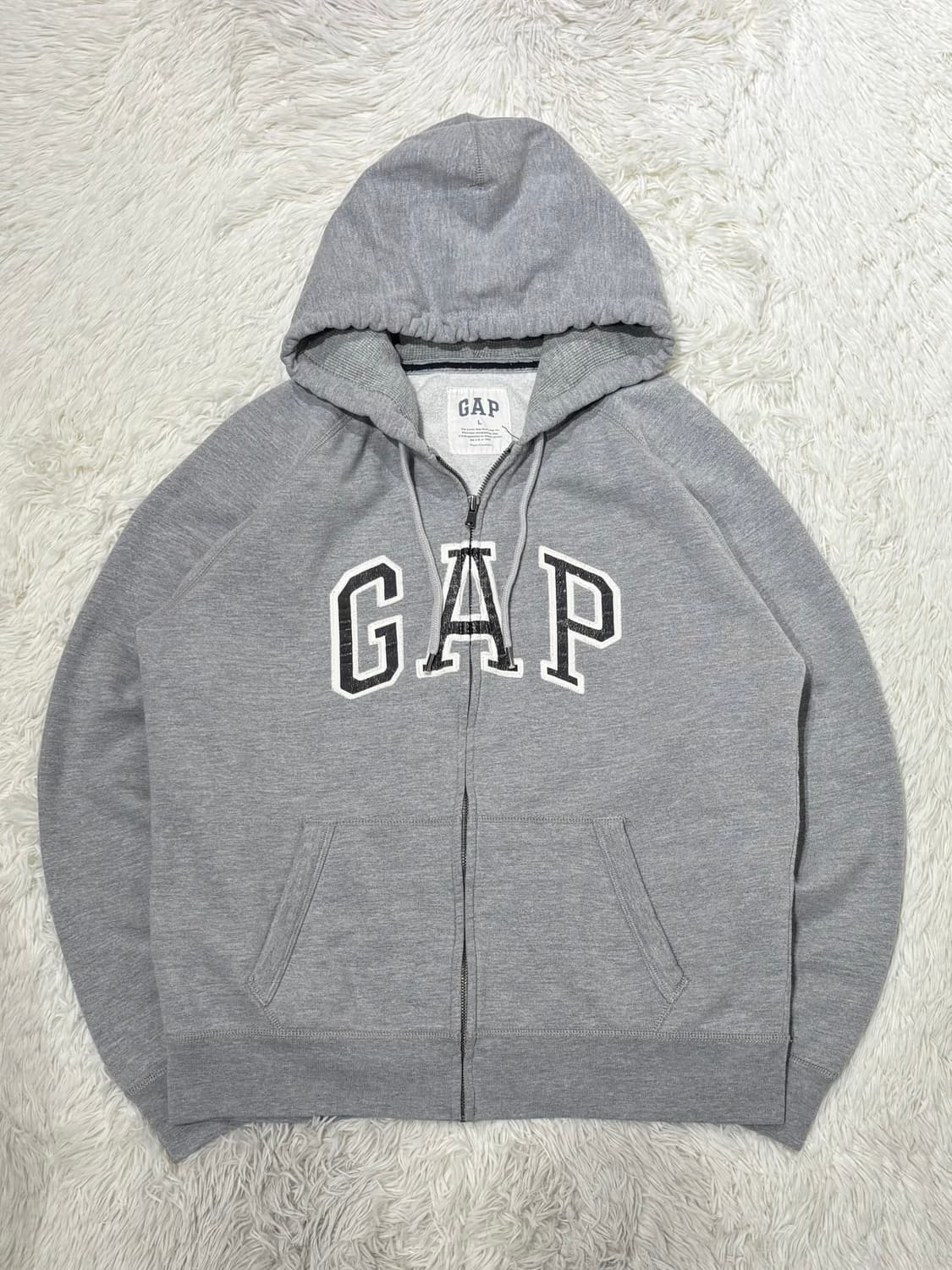 갭 그레이 빅로고 후드집업 상품이미지3