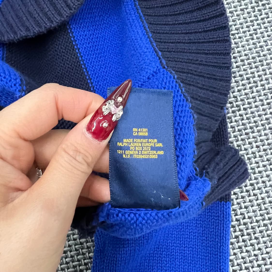 폴로 와플 니트집업 상품이미지3