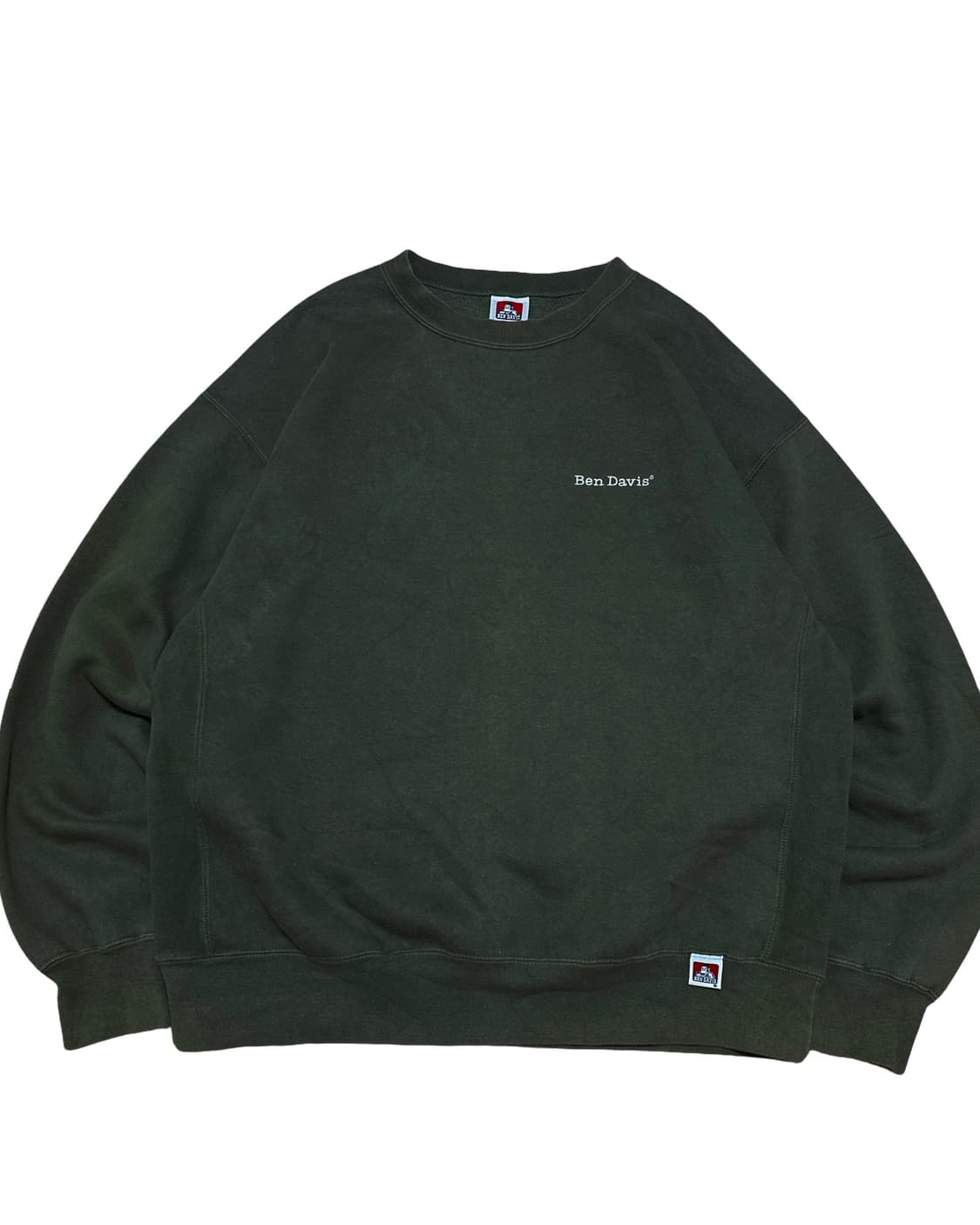 벤 데이비스 로고 카키 맨투맨 상품이미지1