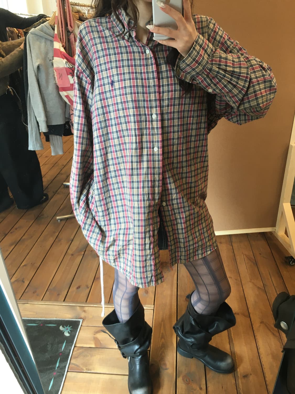 폴로 레드 믹스 체크 셔츠 상품이미지4