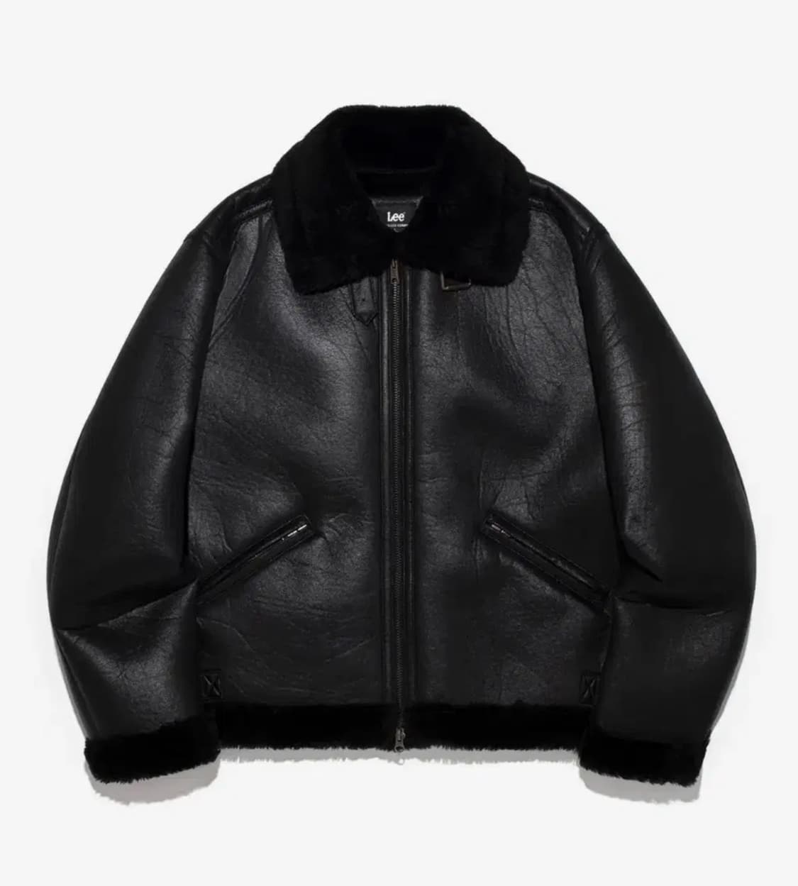 리 Lee 신세틱 레더 무스탕 블랙 L 상품이미지1