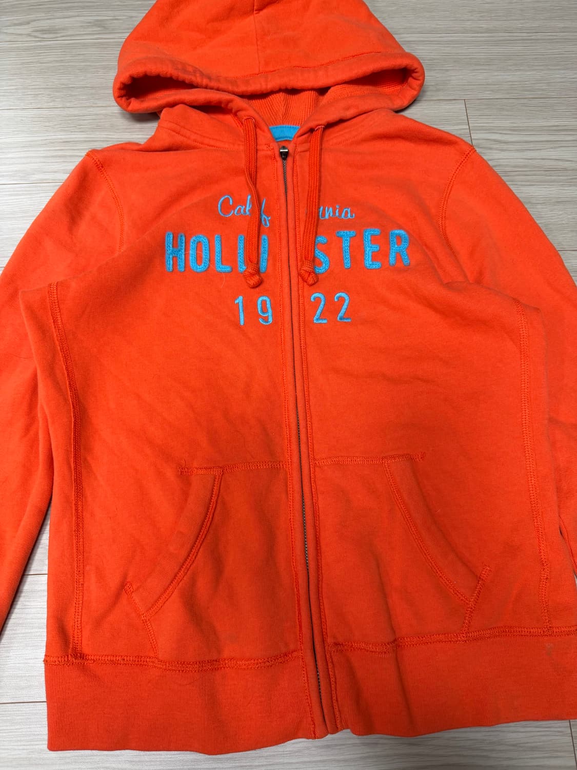 홀리스터 오렌지 후드집업 L 상품이미지2
