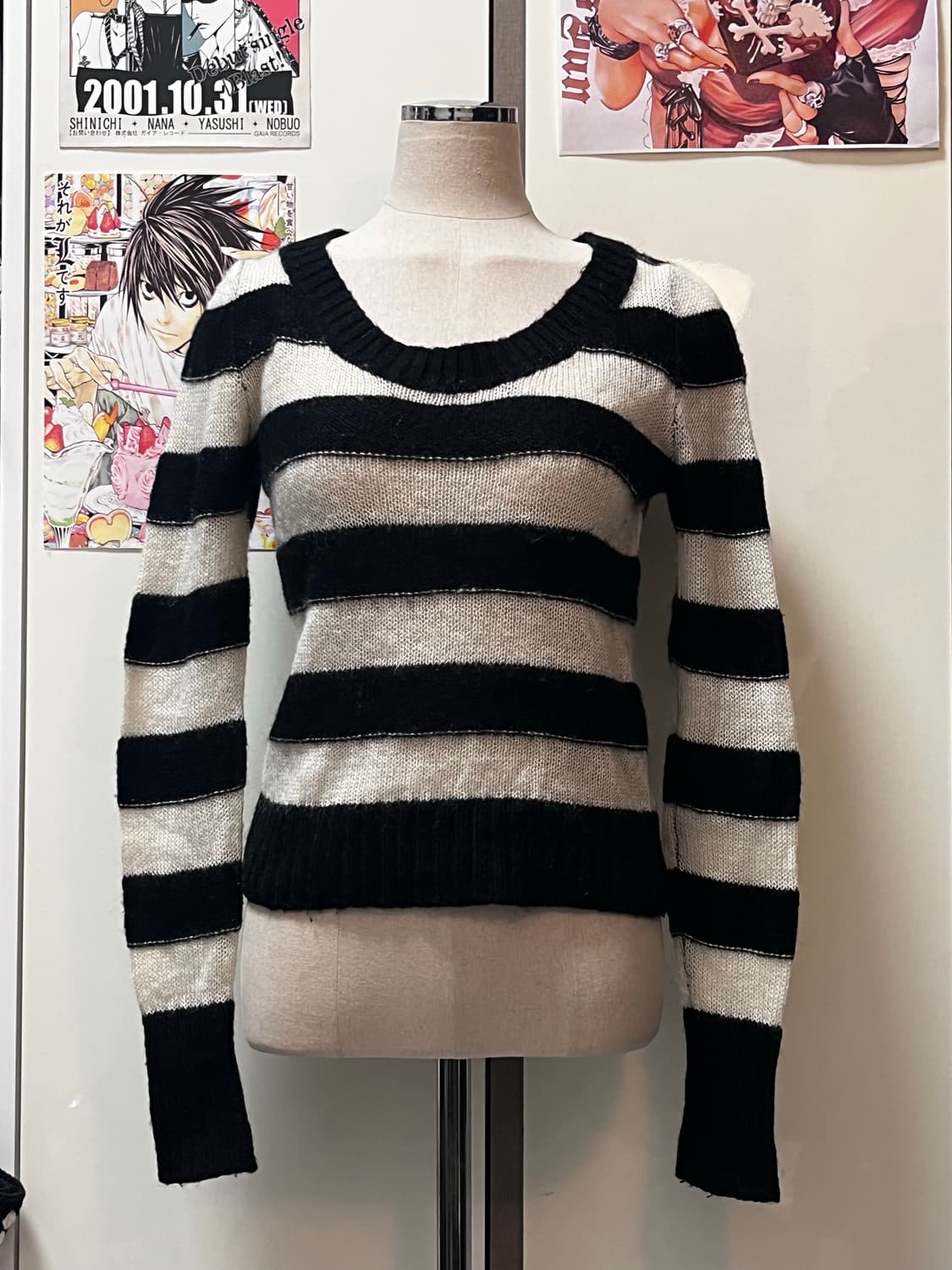 스트라이프 니트 긴팔 상품이미지1