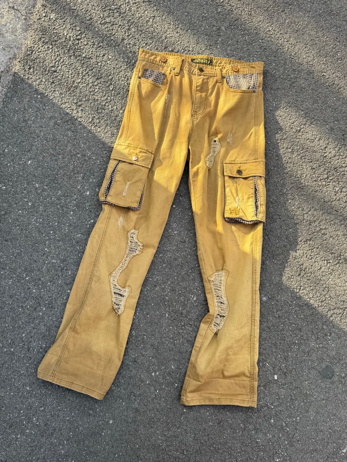 Fatback 카멜 데미지 카고팬츠  상품이미지1