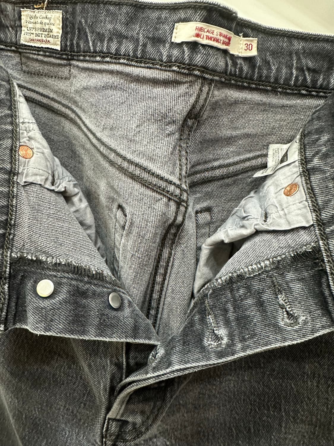 LEVIS 리바이스 빅E 스트레이트 흑청데님 30 상품이미지4