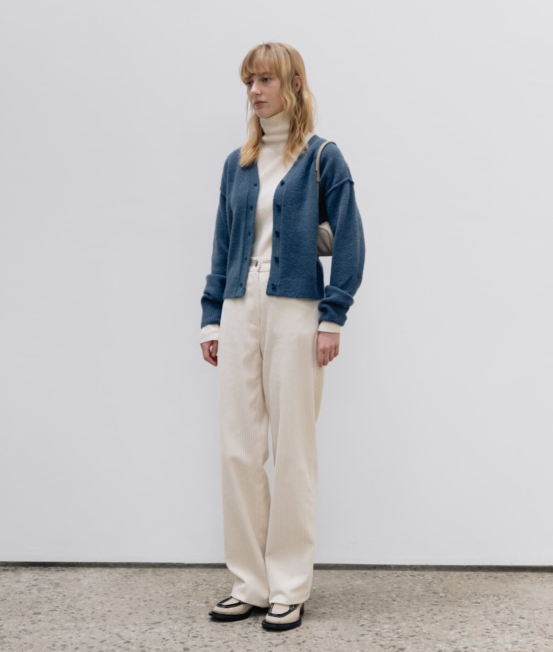 레이스 rrace 부클 가디건 블루 상품이미지4