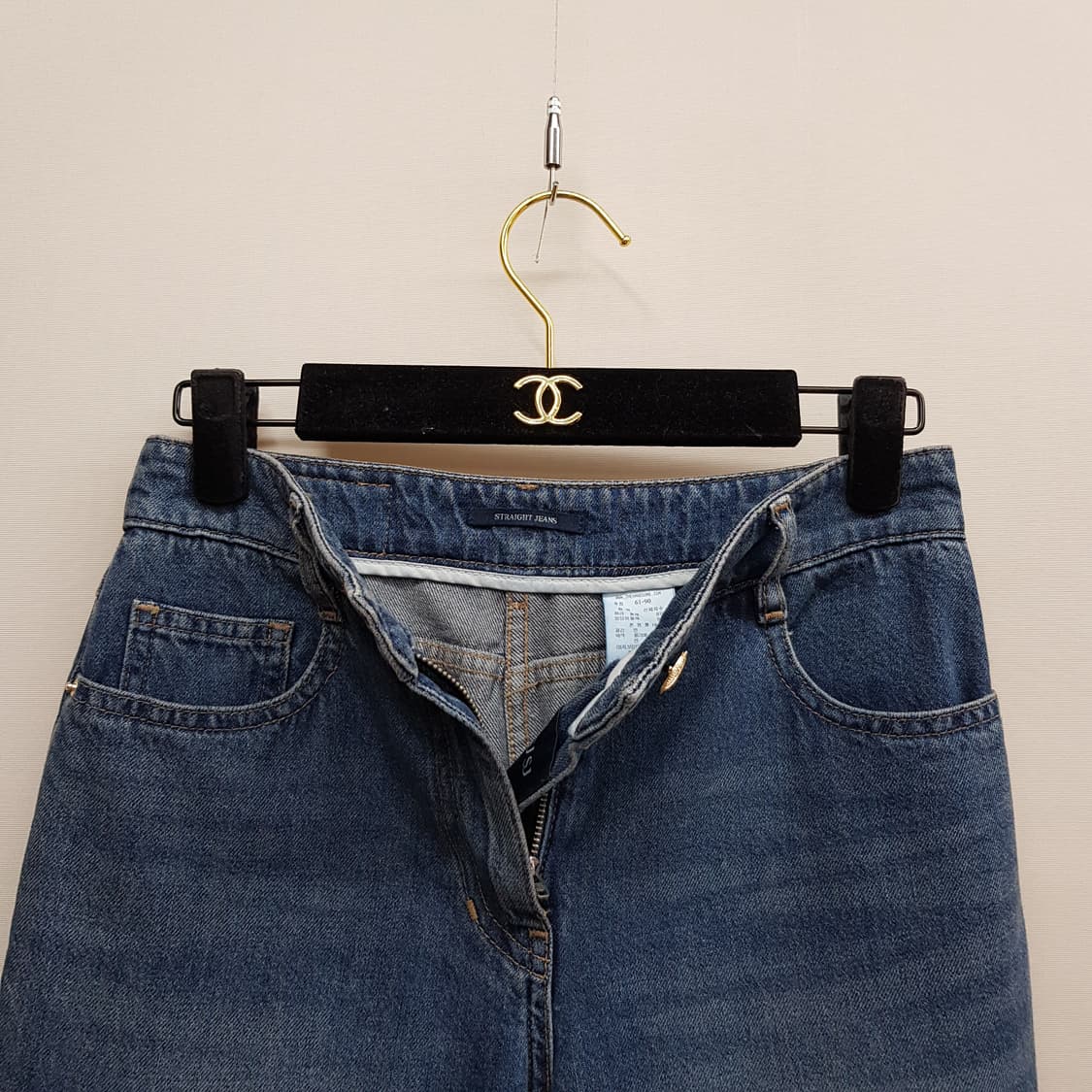 한섬 SJSJ 2025 워싱 스트레이트 데님 팬츠 61-90사이즈 상품이미지4