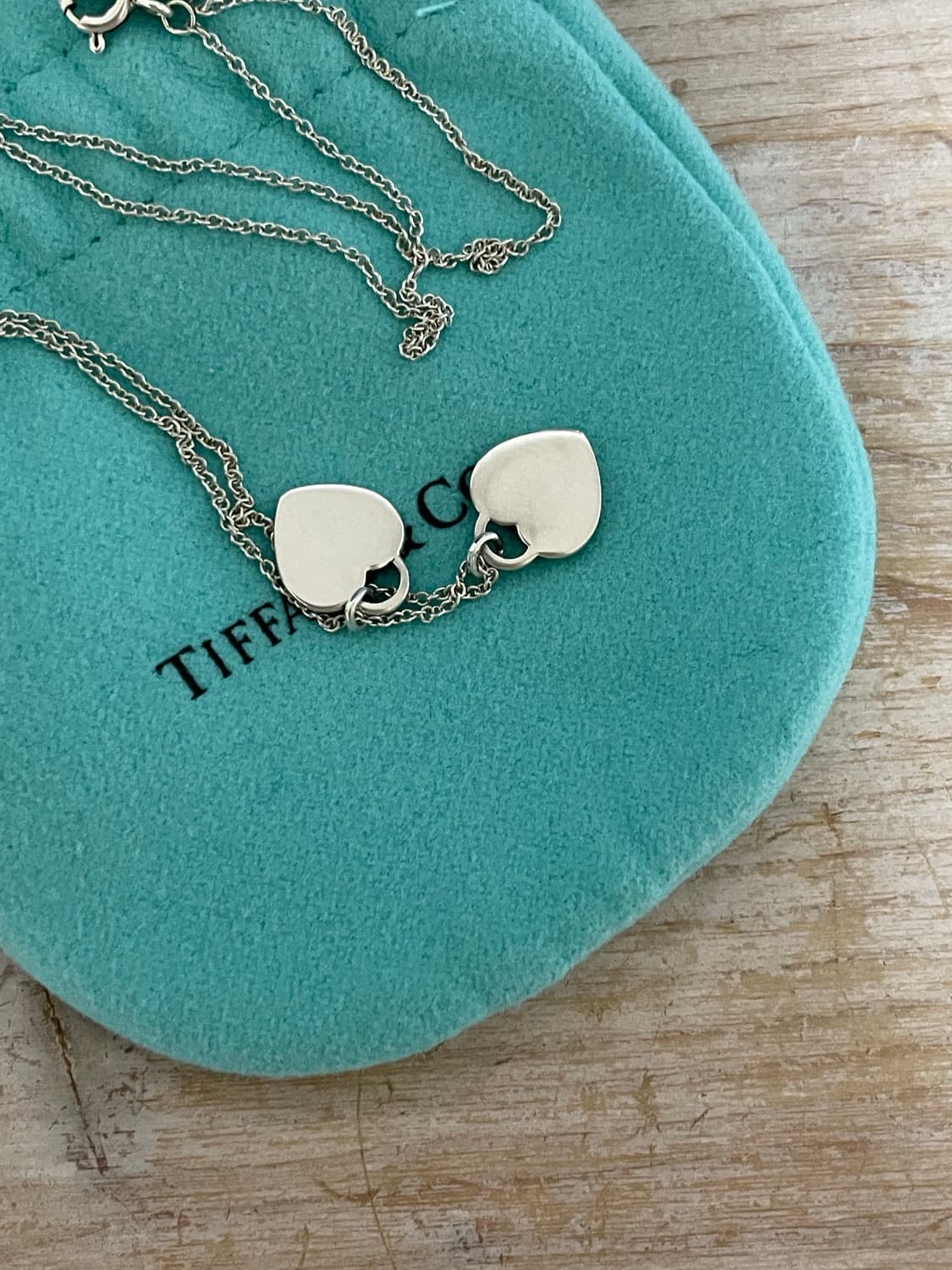 티파니 더블하트 핑크 목걸이 상품이미지6