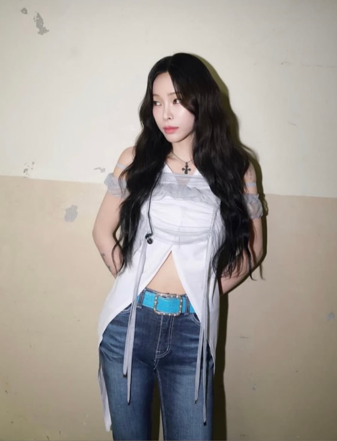 시너진 캣워싱 데님팬츠 딥블루 (부츠컷 바지) 상품이미지3