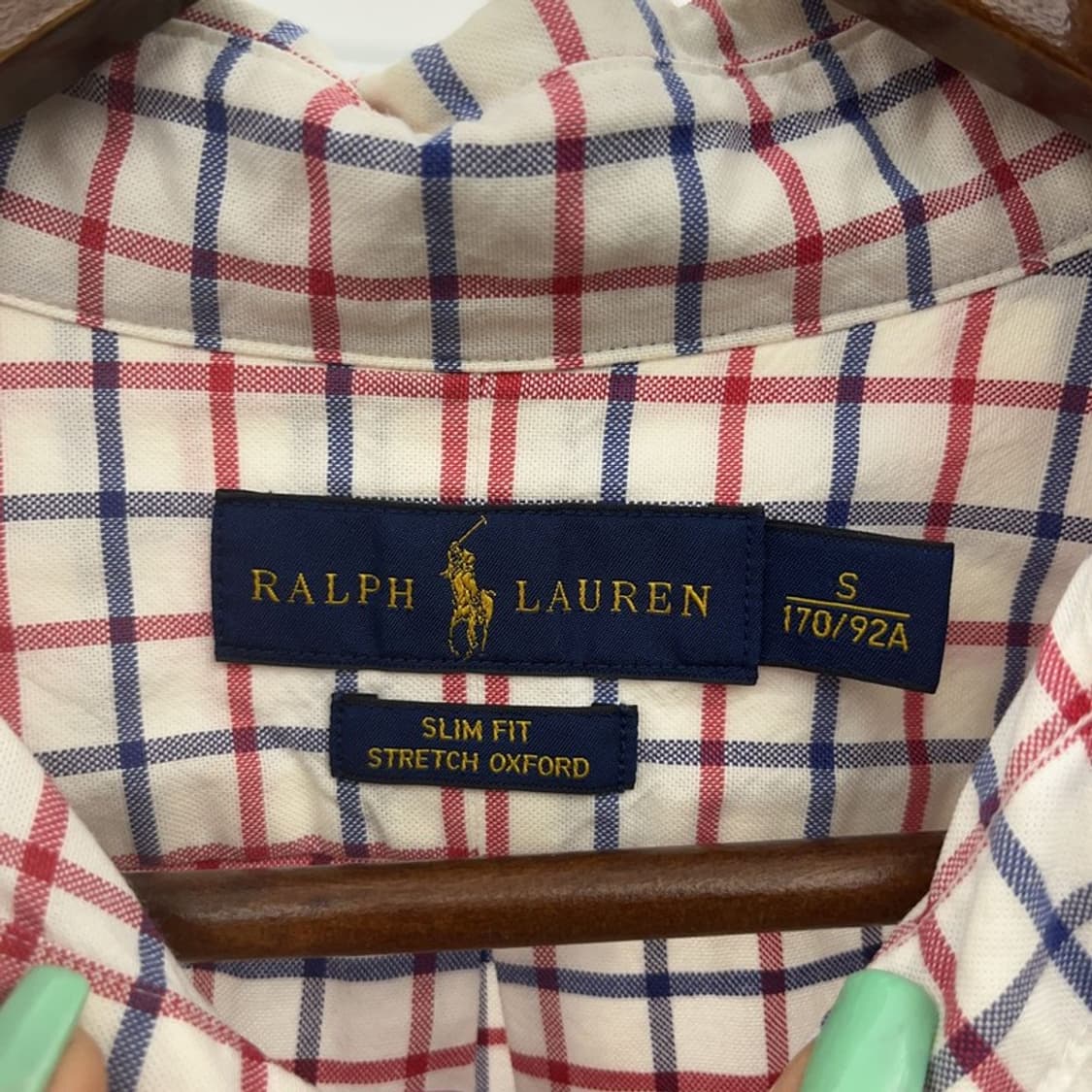 폴로 랄프로렌 파머룩 옥스포드 슬림핏 체크 셔츠 S C07063 상품이미지5