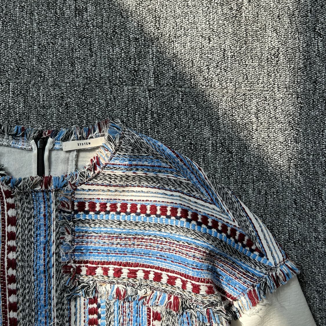 시스템 트위드 루즈핏 크롭티 상품이미지2