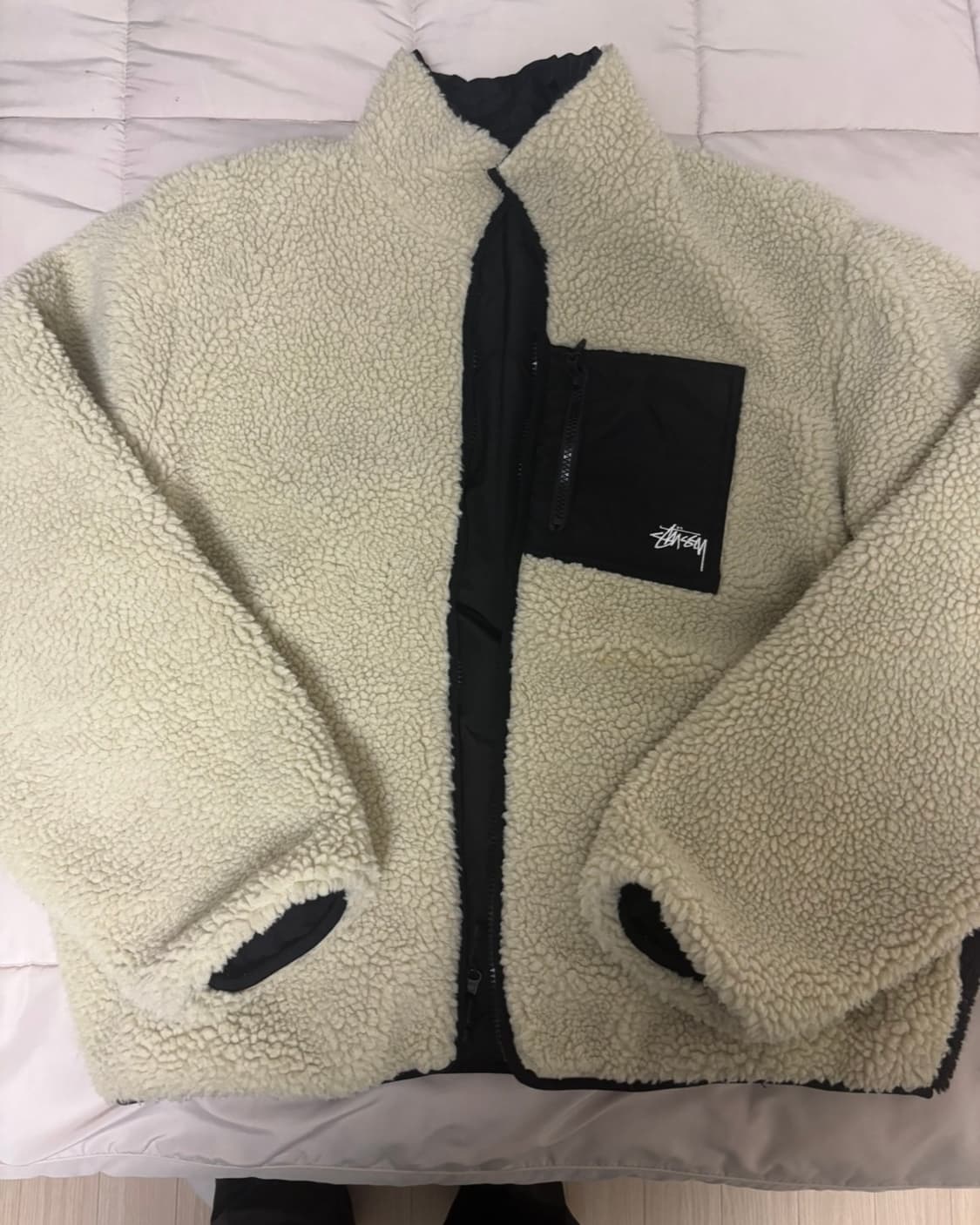 스투시 8볼 쉐르파 자켓 내추럴 판매합니다 상품이미지2