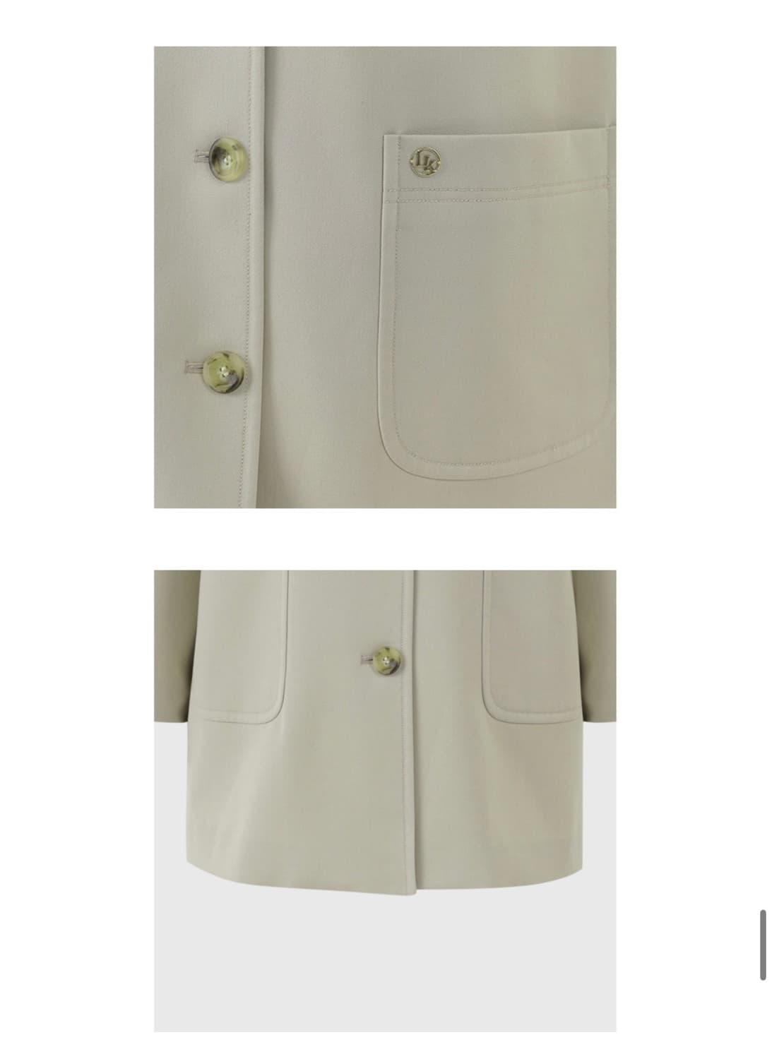 룩캐스트 니키 하프 트렌치코트 (beige) 상품이미지7