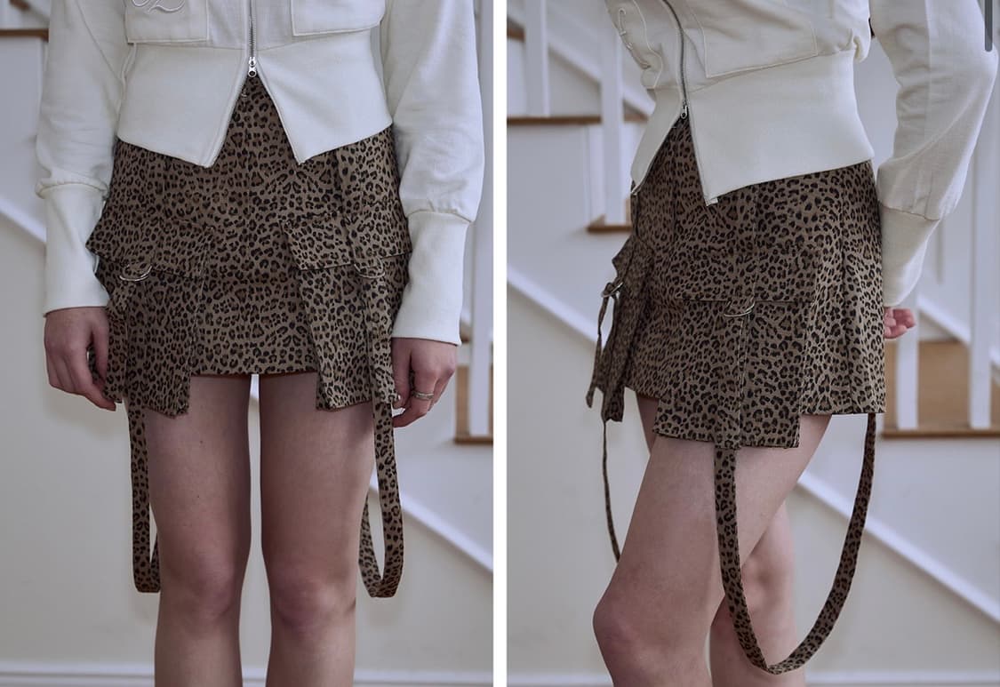 Out Pocket Leopard Mini Skirt 상품이미지4