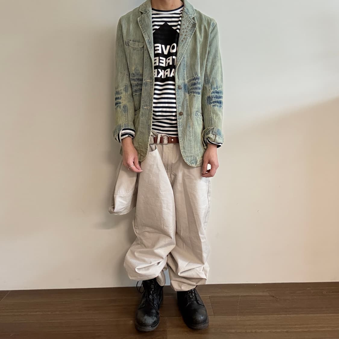 Damage Washing Denim Blazer 상품이미지3