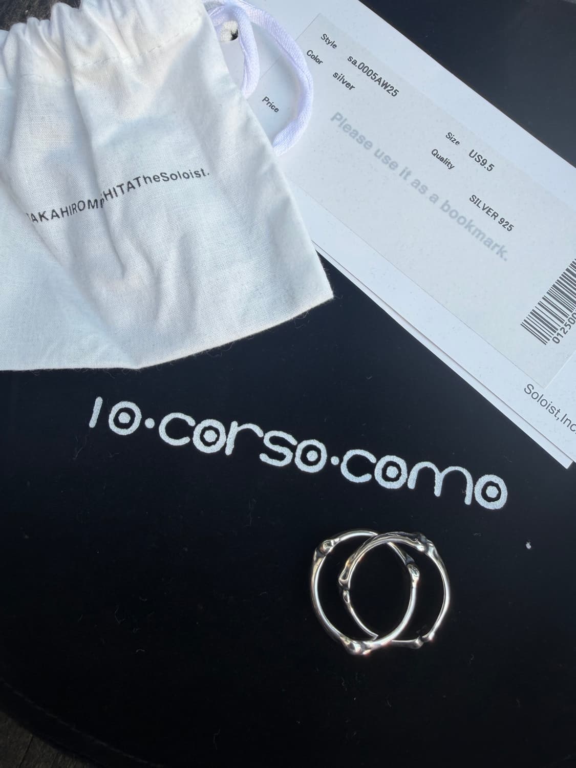 25AW 솔로이스트 듀얼링 반지 9.5사이즈  (새상품) 상품이미지1