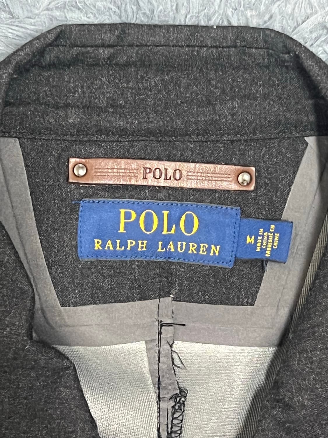 (정품)폴로랄프로렌 챠콜 파카 자켓 M 상품이미지3
