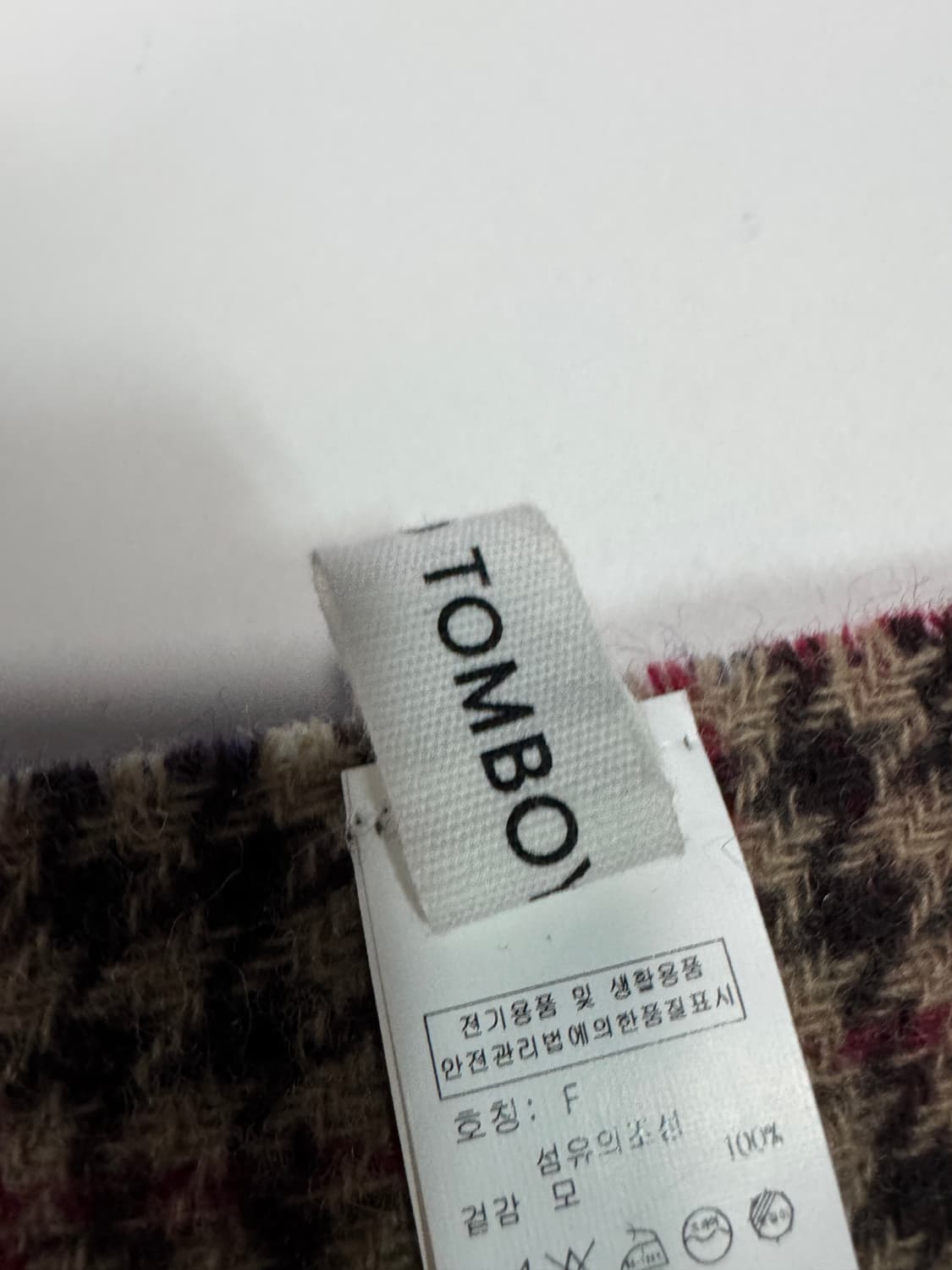 여성 스튜디오톰보이 양면 체크 패턴 울 머플러 F 상품이미지3