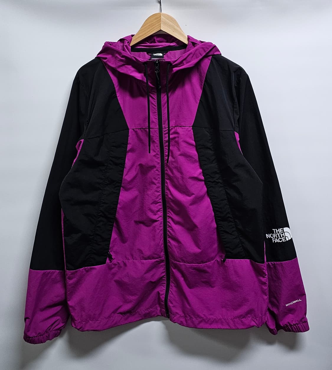 노스페이스 퍼플 암 로고 바람막이 자켓 XL 상품이미지3