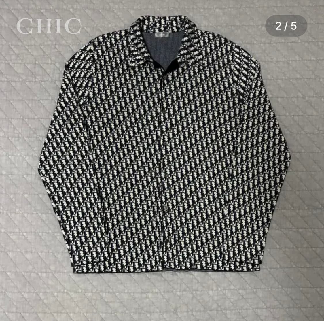 디올 오블리크 코튼 니트 오버셔츠 상품이미지2