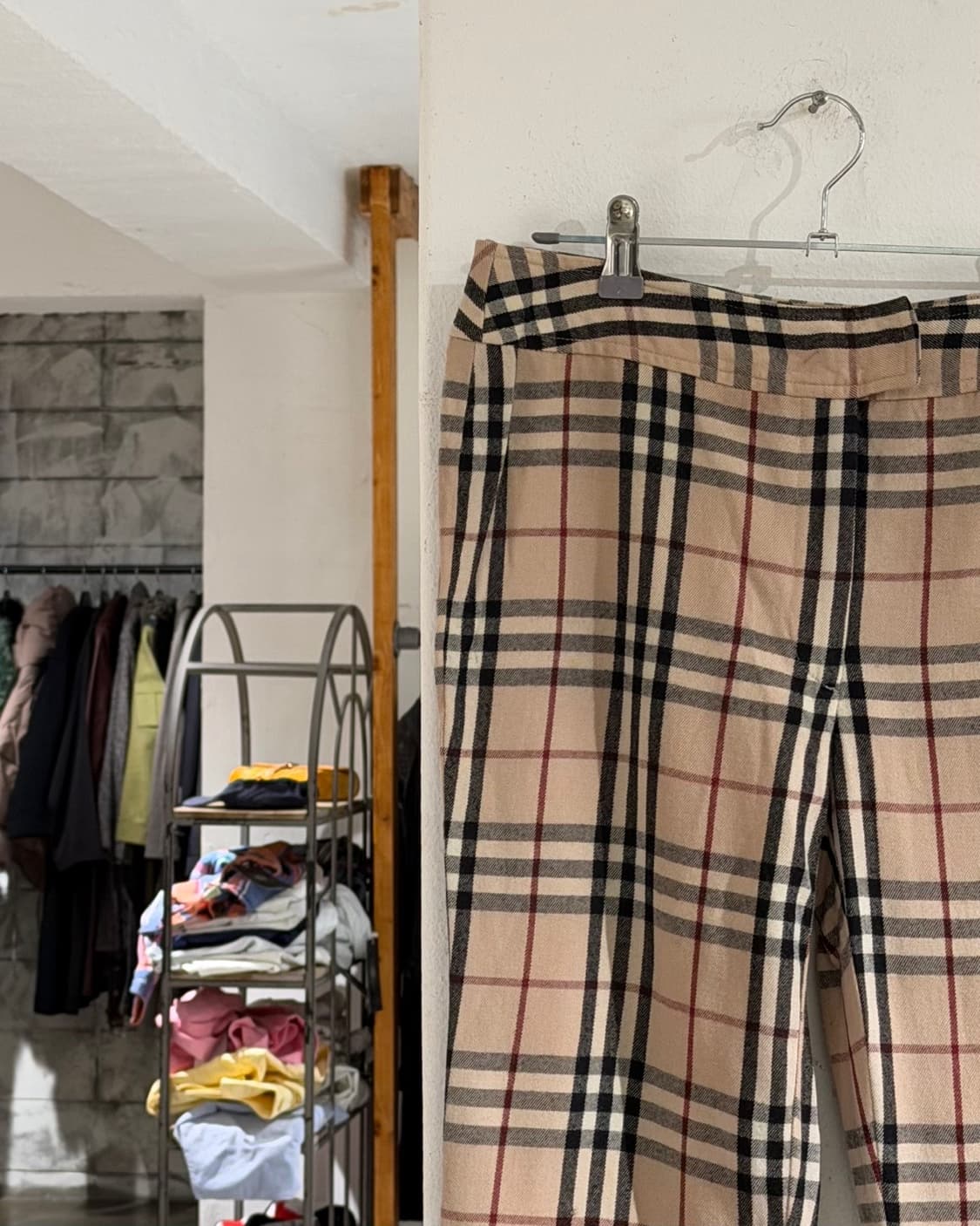 버버리 베이지 노바체크 팬츠 상품이미지3