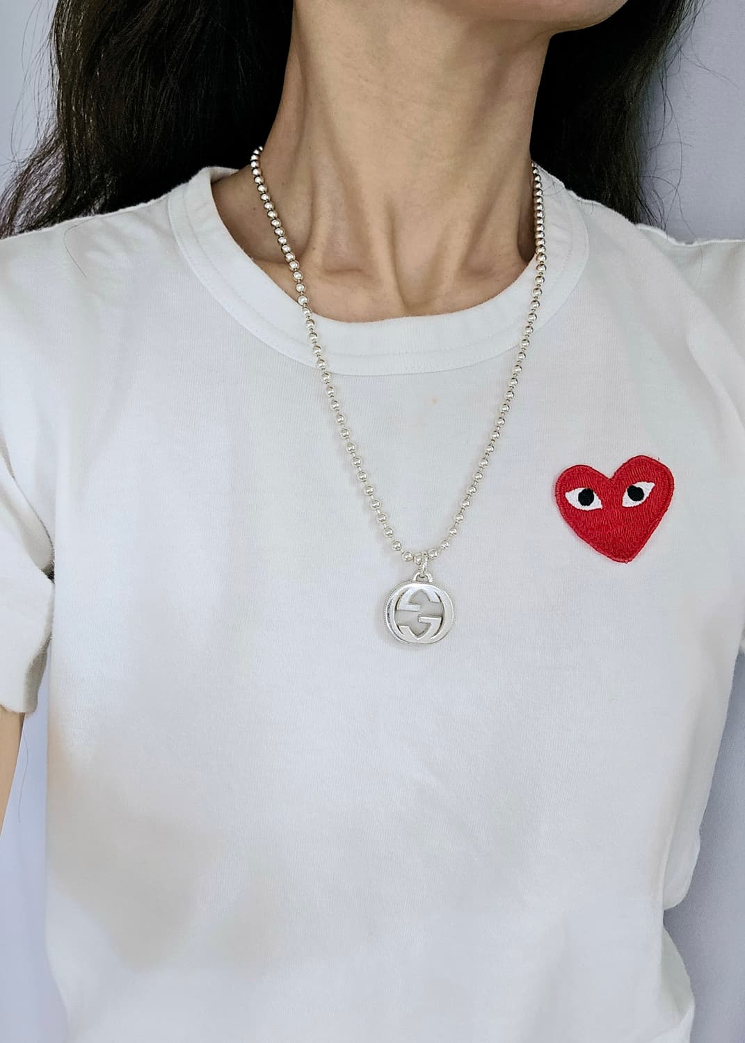 구찌 빅사이즈 인터로킹 볼체인 목걸이 55cm [정품/풀구성] 상품이미지5