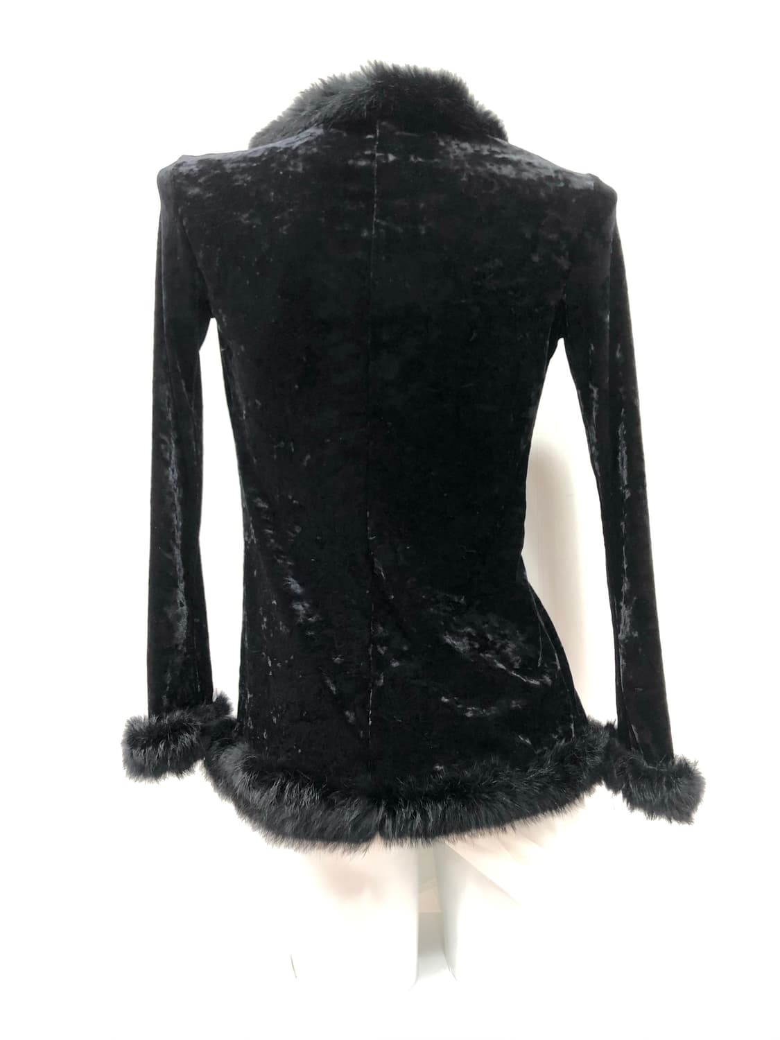 velvet fur trim cardigan 상품이미지2