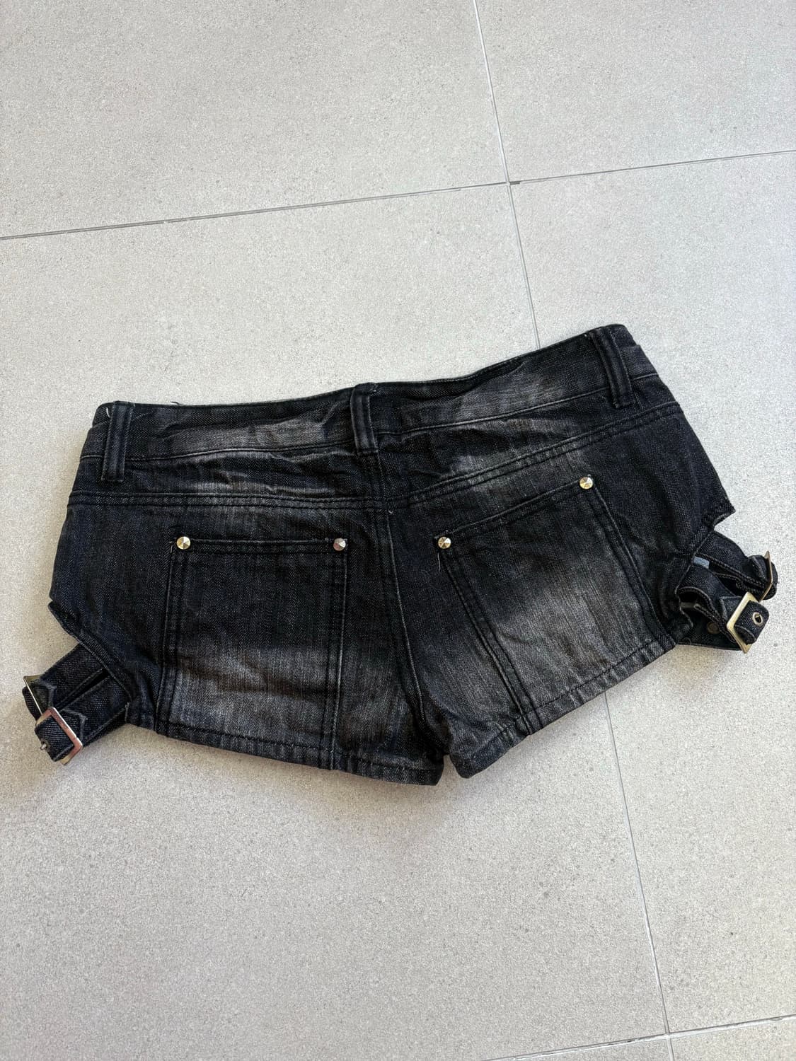 버클 워싱 반바지 상품이미지5