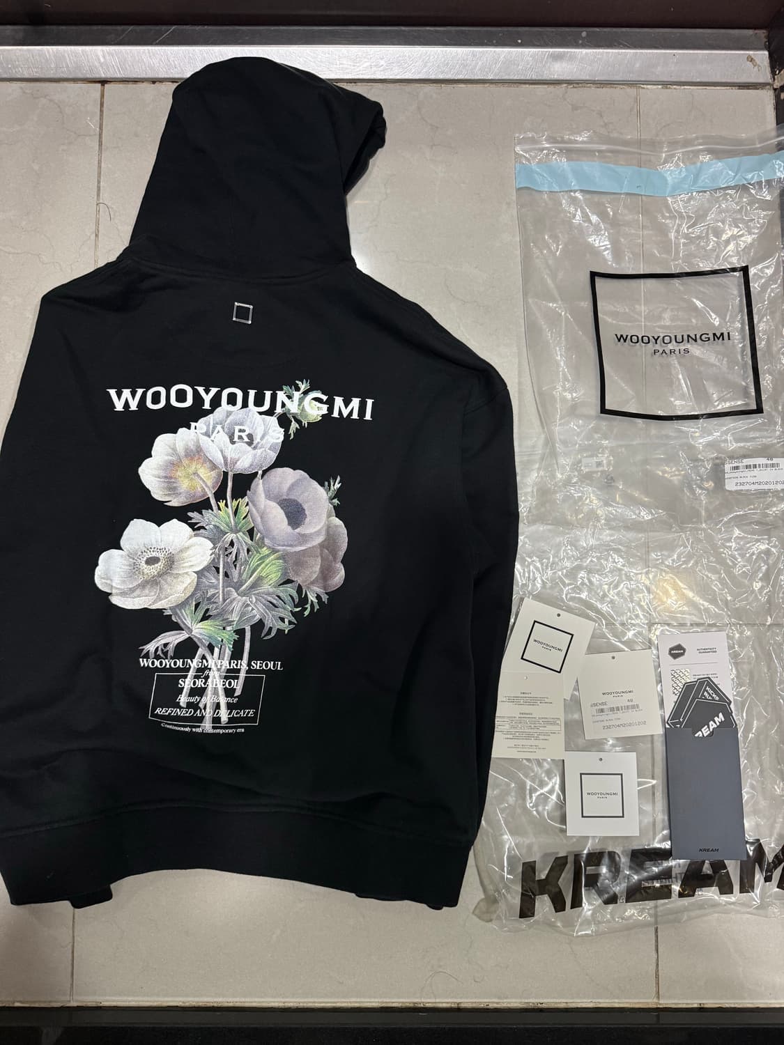 [당일출고,48사이즈] 우영미 플라워 후드티 풀박스 상품이미지1