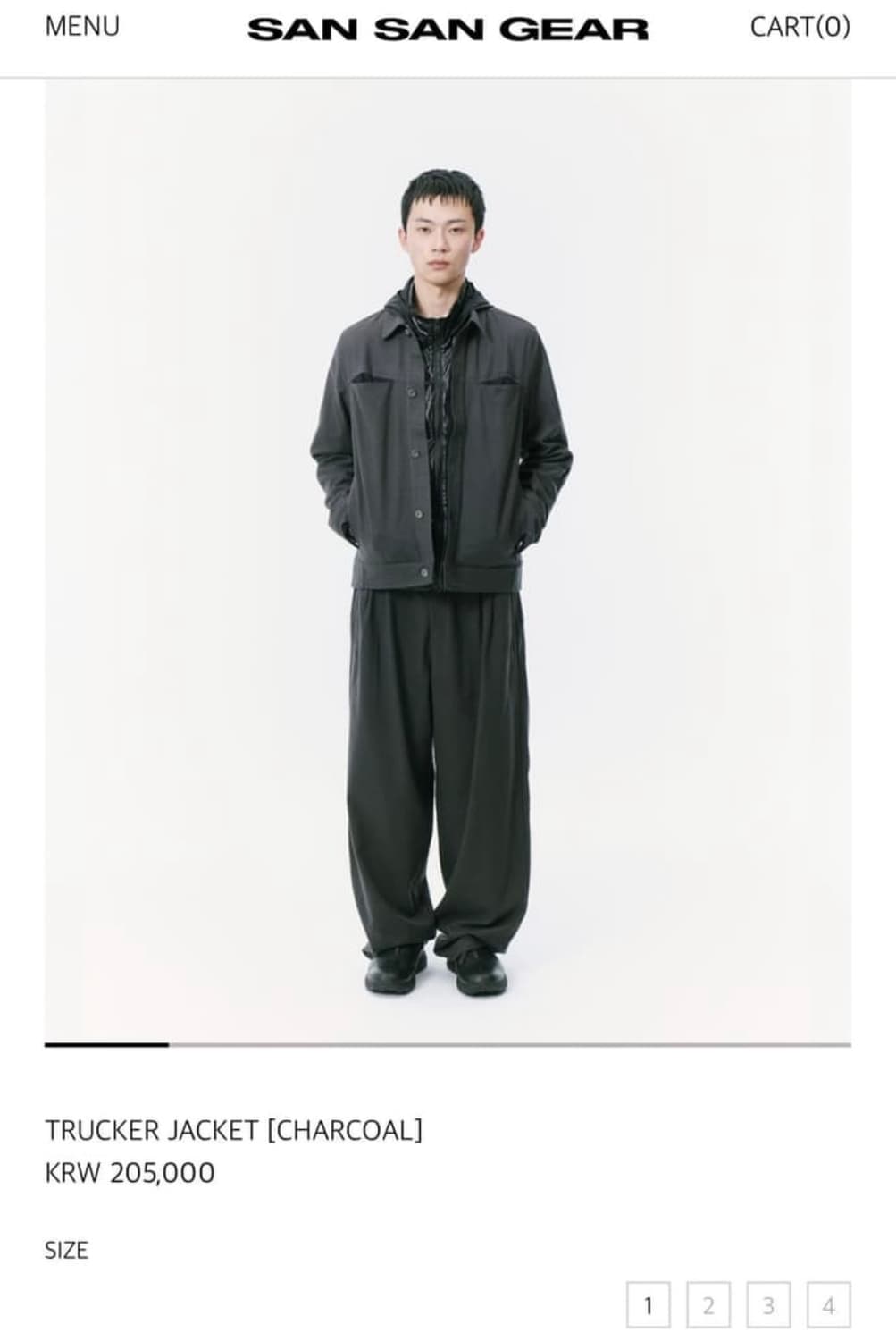 산산기어 트러커 자켓 차콜 상품이미지1